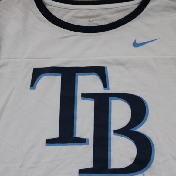 Nike White and Blue TB Logo Tee - Picture 3 of 4
